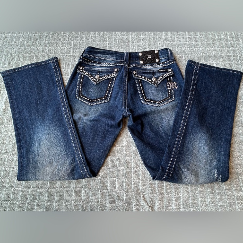 Miss Me Blue Flare & Wide Leg Jeans - Picture 5 of 13